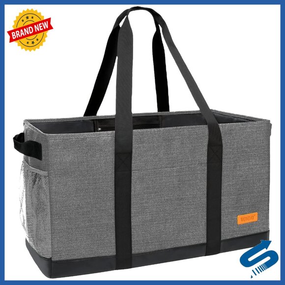 Extra Large Standing Reusable Grocery Tote Bag with Handle